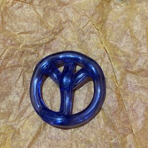 Blue Peace Sign Pendant